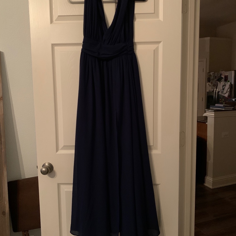 Lulus Heavenly Hues Navy Blue Maxi Dress